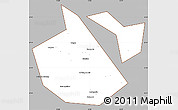 Gray Simple Map of Okhanskiy, cropped outside