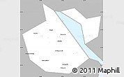 Gray Simple Map of Okhanskiy, single color outside