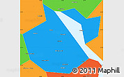 Political Simple Map of Okhanskiy