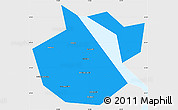 Political Simple Map of Okhanskiy, single color outside