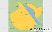Savanna Style Simple Map of Okhanskiy