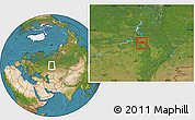 Satellite Location Map of Ordinsky