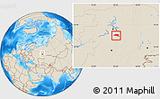 Shaded Relief Location Map of Ordinsky