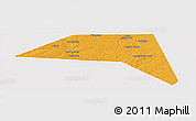 Political Panoramic Map of Ordinsky, cropped outside