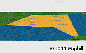 Political Panoramic Map of Ordinsky, darken