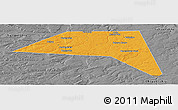 Political Panoramic Map of Ordinsky, desaturated