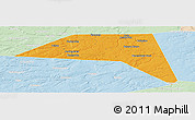 Political Panoramic Map of Ordinsky, lighten