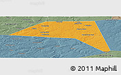 Political Panoramic Map of Ordinsky, semi-desaturated