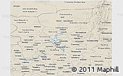 Shaded Relief Panoramic Map of Perm Krai
