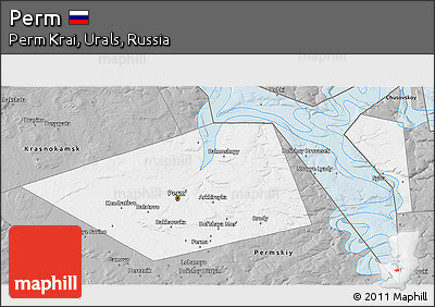 Gray 3D Map of Perm