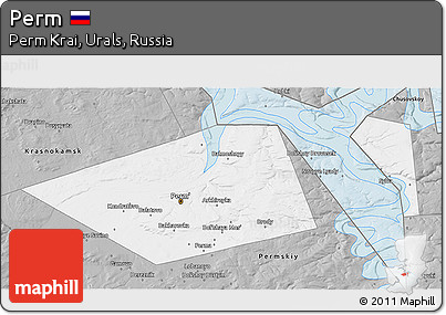 Gray 3D Map of Perm
