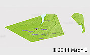 Physical 3D Map of Perm, cropped outside