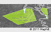 Physical 3D Map of Perm, darken, desaturated