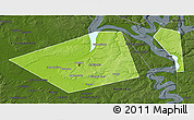 Physical 3D Map of Perm, darken