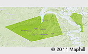 Physical 3D Map of Perm, lighten