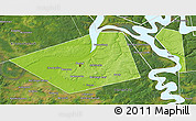 Physical 3D Map of Perm, satellite outside
