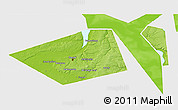 Physical 3D Map of Perm, single color outside