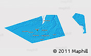 Political 3D Map of Perm, cropped outside