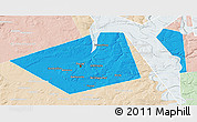 Political 3D Map of Perm, lighten