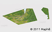 Satellite 3D Map of Perm, cropped outside