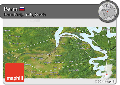 Satellite 3D Map of Perm