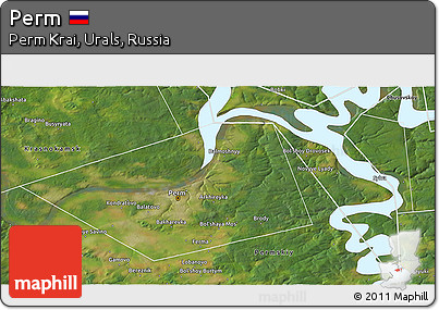 Satellite 3D Map of Perm