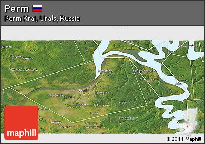 Satellite 3D Map of Perm