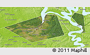 Satellite 3D Map of Perm, physical outside