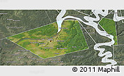 Satellite 3D Map of Perm, semi-desaturated