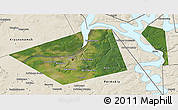 Satellite 3D Map of Perm, shaded relief outside