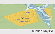 Savanna Style 3D Map of Perm, single color outside
