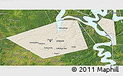 Shaded Relief 3D Map of Perm, satellite outside