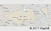 Shaded Relief 3D Map of Perm, semi-desaturated