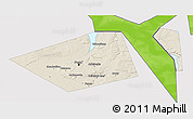 Shaded Relief 3D Map of Perm, single color outside