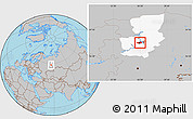Gray Location Map of Perm, highlighted parent region