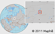 Gray Location Map of Perm