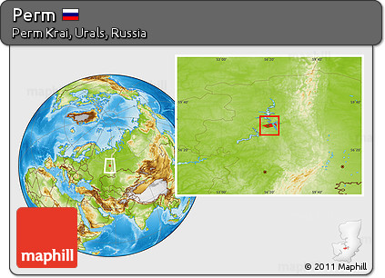 Physical Location Map of Perm