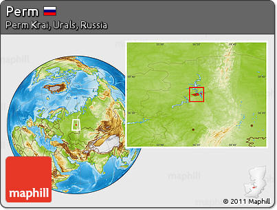 Physical Location Map of Perm