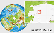 Physical Location Map of Perm, highlighted grandparent region