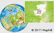 Physical Location Map of Perm, highlighted parent region