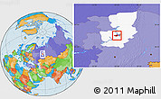 Political Location Map of Perm, highlighted parent region