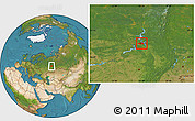 Satellite Location Map of Perm
