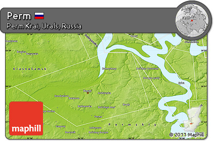 Physical Map of Perm