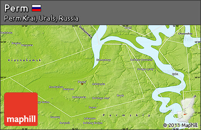 Physical Map of Perm