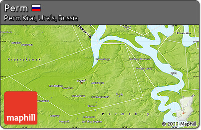 Physical Map of Perm