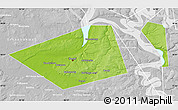 Physical Map of Perm, lighten, desaturated