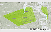 Physical Map of Perm, lighten, semi-desaturated