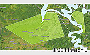 Physical Map of Perm, satellite outside