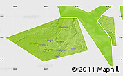 Physical Map of Perm, single color outside