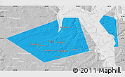Political Map of Perm, lighten, desaturated